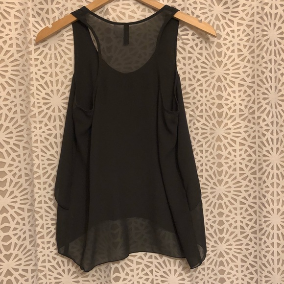H&M Black Sheer Button Tank Top - Picture 4 of 4